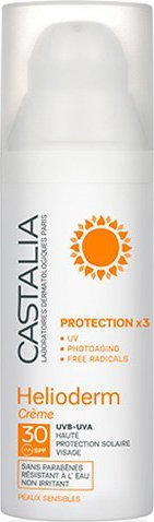 Castalia Helioderm Sensitive Skin SPF30 Αντηλιακή Creme Προσώπου 50ml