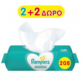 Pampers PROMO Baby Wipes Sensitive - 4x52 2+2 Δώρο