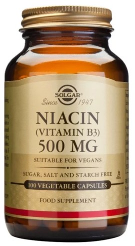 Solgar Niacin (B3) 500mg 100 Ταμπλέτες