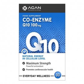 Agan Co-Enzyme Q10 100mg Συμπλήρωμα Διατροφής με Συνένζυμο Q10 100 mg ανά Κάψουλα 30 Caps
