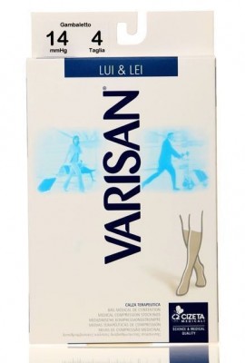 Varisan Lui & Lei Nero Κάλτσες Διαβαθμισμένης Συμπίεσης Κάτω Γόνατος 14 mmHg 862 No 1 (37-39)