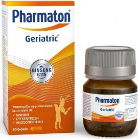 Sanofi Pharmaton Geriatric με Ginseng G115 Συμπλήρωμα Διατροφής για την Μνήμη - Συγκέντρωση - Ανοσοποιητικό 30 Δισκία