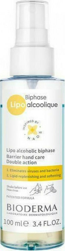 Bioderma Biphase Lipo Alcoolique Διφασικό Απολυμαντικό Χεριών 100ml
