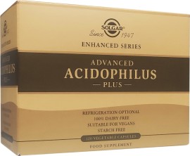Solgar Advanced Acidophilus Plus Συμπλήρωμα Διατροφής Προβιοτικών  120 Φυτικές Κάψουλες