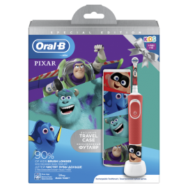 Oral B Kids Επαναφορτιζόμενη Παιδική Ηλεκτρική Οδοντόβουρτσα  3+ Ετών Special Pixar Edition + ΔΩΡΟ Θήκη Ταξιδιού
