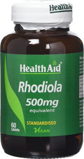 Health Aid - Rhodiola Ροντιόλα 500mg Rhodiola rosea Φυσικός Ρυθμιστής της Καλής Διάθεσης 60tabs