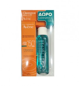 Avene PROMO Cleanance Solaire Dry Touch SPF50+ Αντηλιακή Κρέμα Προσώπου 50ml - ΔΩΡΟ Cleanance Gel Καθαρισμού Προσώπου 100ml