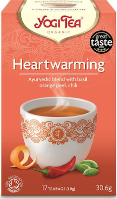 Yogi Tea Organic Heartwarming Βιολογικό Τσάι 30,6gr (17 Φακελάκια)
