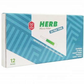 Vican Herb Micro Filter Ultra Thin Ανταλλακτικό Φίλτρο για Slim ή Στριφτό Τσιγάρο 12τμχ