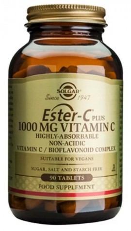 Solgar Vitamin Ester-C 1000mg Συμπλήρωμα Διατροφής Βιταμίνη Ester-C 90 Φυτικές Κάψουλες