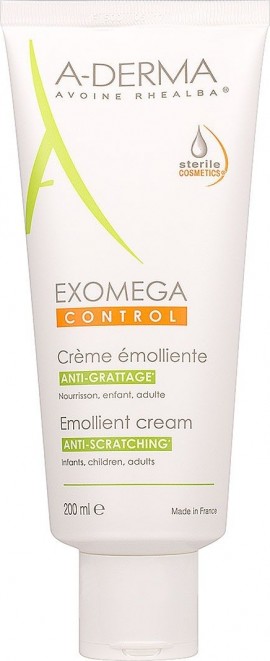 A-Derma Exomega Control Creme Emollient Μαλακτική Κρέμα Για Ατοπικό Δέρμα Για Πρόσωπο - Σώμα 200ml