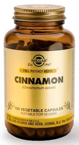 Solgar Cinnamon 500mg Συμπλήρωμα Διατροφής Με Εκχύλισμα Κανέλας 100 Φυτικές Κάψουλες