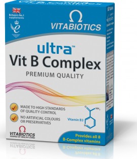 Vitabiotics Ultra Vitamin B Complex Συμπλήρωμα Διατροφής με Σύμπλεγμα Βιταμινών 60 Ταμπλέτες