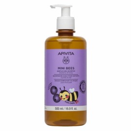 Apivita Mini Bees Gentle Kids Shampoo Blueberry & Honey-Απαλό Σαμπουάν για Παιδιά με Μύρτιλο & Μέλι, 500ml