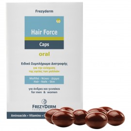 Frezyderm Hair Force Συμπλήρωμα Διατροφής για την Ενδυνάμωση των Μαλλιών  60 Κάψουλες
