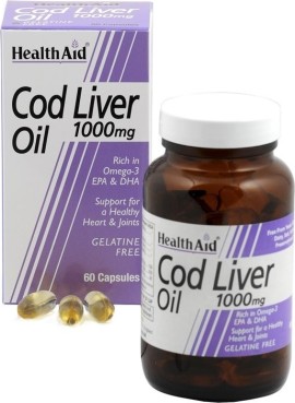 Health Aid Cod Liver Oil Μουρουνέλαιο Κατάλληλο για Παιδιά 1000mg 30 μαλακές κάψουλες