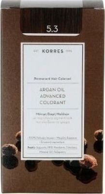 Korres Argan Oil Advanced Colorant Βαφή Μαλλιών 5.3 Χρυσό Μελί 50ml
