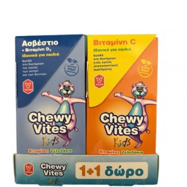 Vican Chewy Vites Promo Ασβέστιο και Vitamin D 60 Ζελεδάκια + Δώρο Chewy Vites Vitamin C 60 Ζελεδάκια