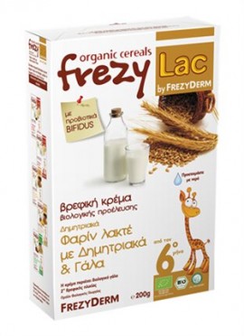 Frezylac Βιολογική Βρεφική Κρέμα Φαρίν Λακτέ με Δημητριακά και Γάλα 200gr