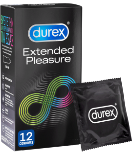 Durex Προφυλακτικά με Επιβραδυντικό Τζελ Extended Pleasure 12 Τεμάχια