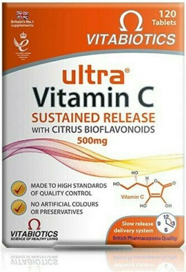 Vitabiotics Ultra Vitamin C Sustained Release with Citrus Bioflavonoids 500mg 60 κάψουλες