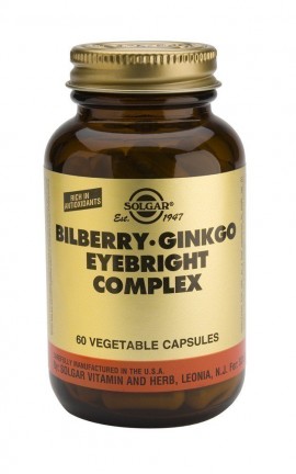 Solgar Bilberry Gingko Eyebright Complex  Συμπλήρωμα Διατροφής Αντιοξειδωτικών για τους Οφθαλμούς 60 Φυτικές Κάψουλες
