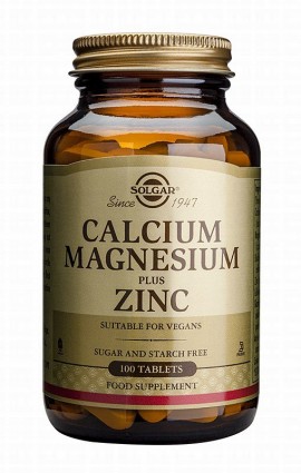 Solgar Calcium Magnesium Plus Zinc Συμπλήρωμα Διατροφής Για Οστά Και Αρθρώσεις 100 ταμπλέτες