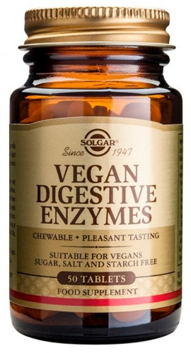 Solgar Vegan Digestive Enzymes 50 Μασώμενες Ταμπλέτες