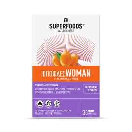 Superfoods Ιπποφαές Woman Συμπλήρωμα Διατροφής Για Την Εμμηνόπαυση 30 Κάψουλες NEW
