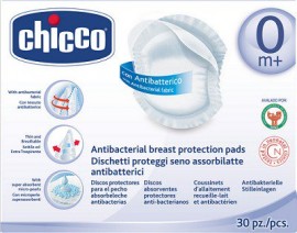 Chicco Επιθέματα στήθους αντιβακτηριακά 30τμχ 0m+