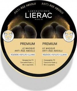 Lierac Duo Masques Premium Anti Age Absolute Αντιγηραντική Μάσκα Προσώπου 2x6ml