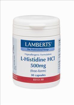 Lamberts Histidine 500mg Ιστιδίνη Για Την Υγεία Του Γαστρεντερικού Συστήματος, 30 Κάψουλες