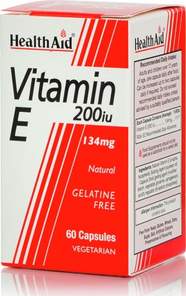 Health Aid Vitamin E 200iu 60 φυτικές κάψουλες