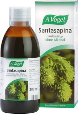 A.Vogel Santasapina Sirup Φυτικό Σιρόπι για τον Βήχα και τον Πονόλαιμο από Φρέσκους Βλαστούς Αγριου Ελάτου, 100ml