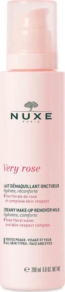 Nuxe Very Rose Creamy Make Up Remover Milk Κρεμώδες Γαλάκτωμα Ντεμακιγιάζ 200ml