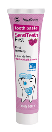 Frezyderm Sensiteeth First Toothpaste Οδοντόκρεμα Χωρίς Φθόριο από 6m+ 40ml