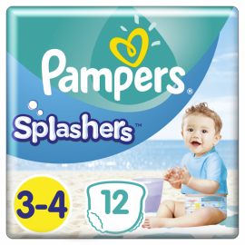 Pampers Splashers Μέγεθος  3-4 (6-11kg) 12 Πάνες