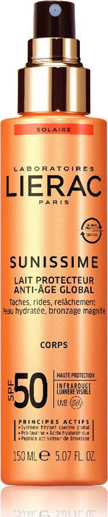 Lierac Sunissime Protective Body Milk Global Anti-Aging SPF50 150ml