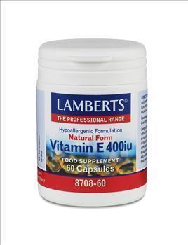 Lamberts Vitamin E 400iu Natural Form 60 Κάψουλες