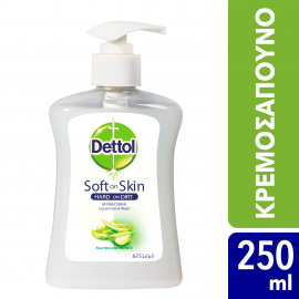 Dettol Soft on Skin Aloe Vera & Vitamin E Υγρό Κρεμοσάπουνο Με Αντλία 250ml
