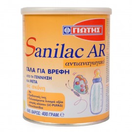 Γιώτης sanilac AR Αντι-Αναγωγικό Γάλα Για βρέφη από τη γέννηση και μετά, 400gr