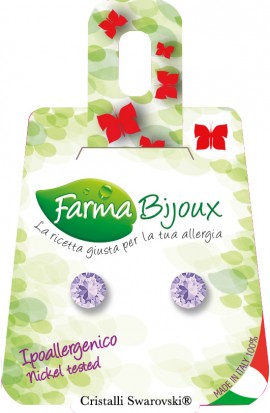 Farma Bijoux Xirius 6.2mm Violet Υποαλλεργικά Σκουλαρίκια [BE65C371] 1 Ζευγάρι
