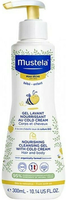 Mustela  Nourishing Cleansing Baby Cold Cream Αφρόλουτρο για το Ευαίσθητο και Ξηρό Δέρμα του Μωρού 300ml