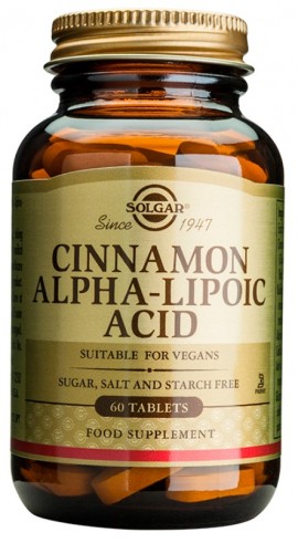 Solgar Cinnamon Alpha-Lipoic Acid 60 φυτικές ταμπλέτες
