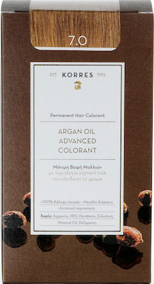 Korres Argan Oil Advanced Colorant Βαφή Μαλλιών 7.0 Ξανθό 50ml