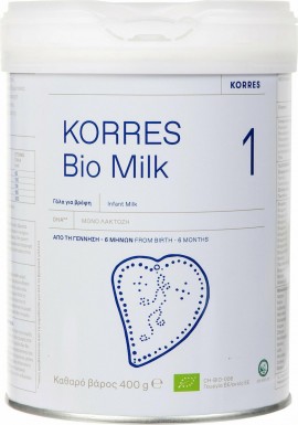 Korres Bio Milk 1 Βιολογικό Αγελαδινό Γάλα Για Βρέφη Από Τη Γέννηση 400gr