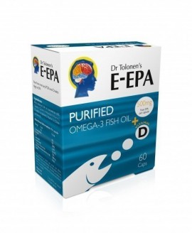 E EPA, πλούσια πηγή του ωμέγα-3 λιπαρού οξέος EPA, 60 κάψουλες