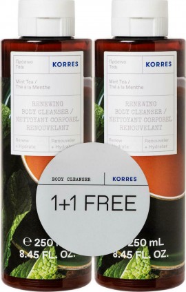 Korres Renewing Body Cleanser Mint Tea Αφρόλουτρο 1+1 250ml