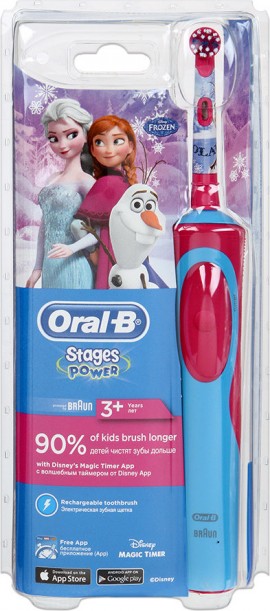 Oral-B Stages Kids Ηλεκτρική Οδοντόβουρτσα Με Χαρακτήρες Από Την Ταινία Frozen  3+ Ετών