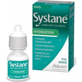 Alcon Systane Hydration Λιπαντικές Οφθαλμικές Σταγόνες με Υαλουρονικό Οξύ 10ml